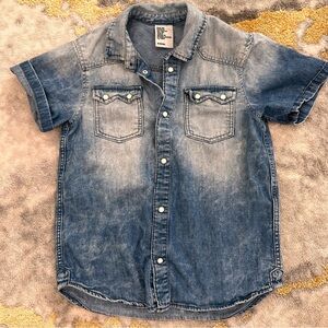 H&M kids, jean shirt, short sleeve